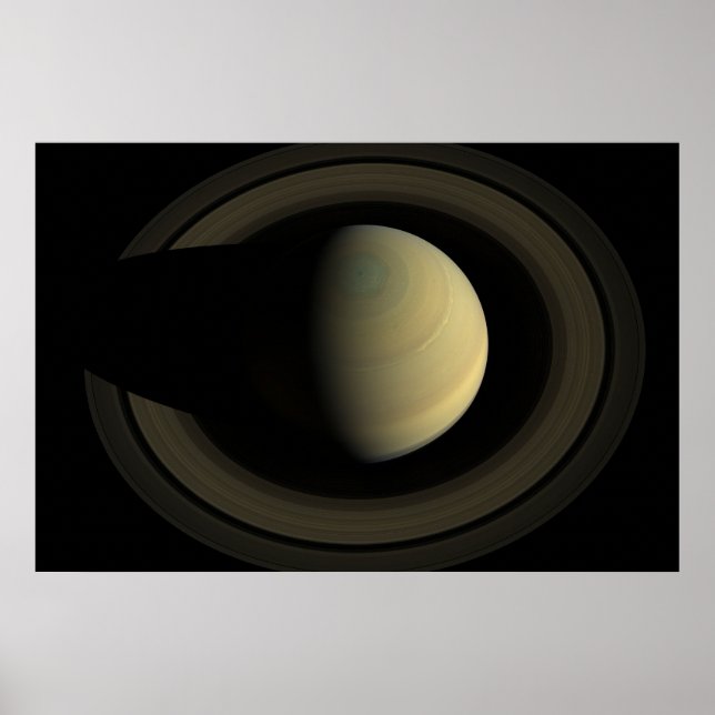 Affiche Mosaïque De La Planète Saturne Et Ses Principaux A (Devant)