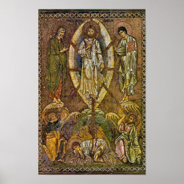 Affiche Mosaïque de la Transfiguration Icône orthodoxe Imp (Devant)