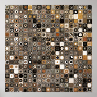 Affiche Mosaïque de pierre et de cuivre