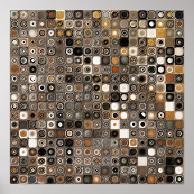 Affiche Mosaïque de pierre et de cuivre (Devant)