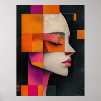 Affiche Mosaïque de son silence — Blocs de peinture