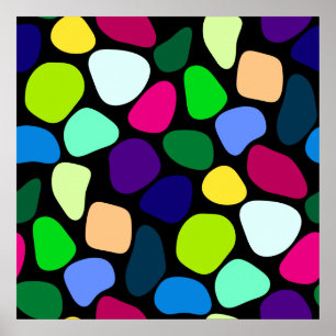 Affiche Mosaïque en pierre plate de couleur I + vos idées