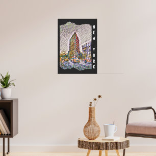 Affiche Mosaïque esthétique de la ville de New York