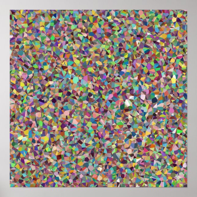 Affiche Mosaïque géométrique (Devant)