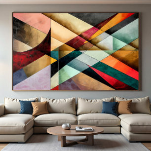 Affiche Mosaïque géométrique chromatique