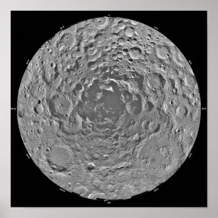 Affiche Mosaïque lunaire de la région polaire sud du m