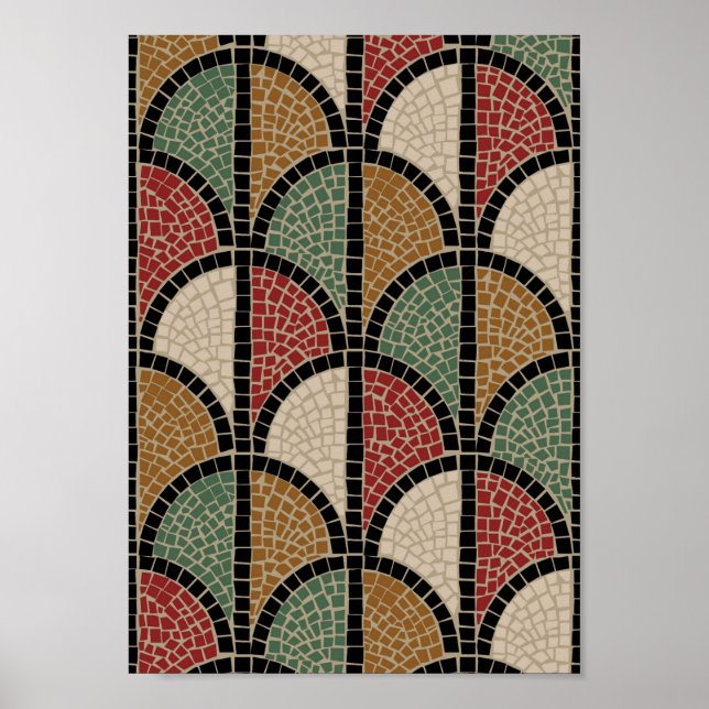 Affiche Mosaïque - romaine (Pompéi) (Devant)