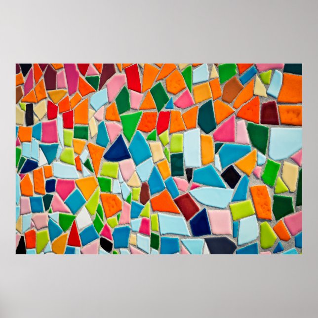 Affiche Mosaïque tuiles texture modèle (Devant)
