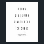 Affiche Moscou Mule Cocktail Recette<br><div class="desc">Moscou Mule Cocktail Recette</div>