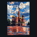 Affiche Moscou Russie Travel Art Vintage<br><div class="desc">Moskova design de voyage vectoriel rétro. Moscou,  sur la Moskva,  dans l’ouest de la Russie,  est la capitale cosmopolite du pays.</div>