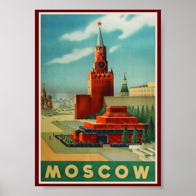 Affiche Moscou Russie Vintage (Devant)