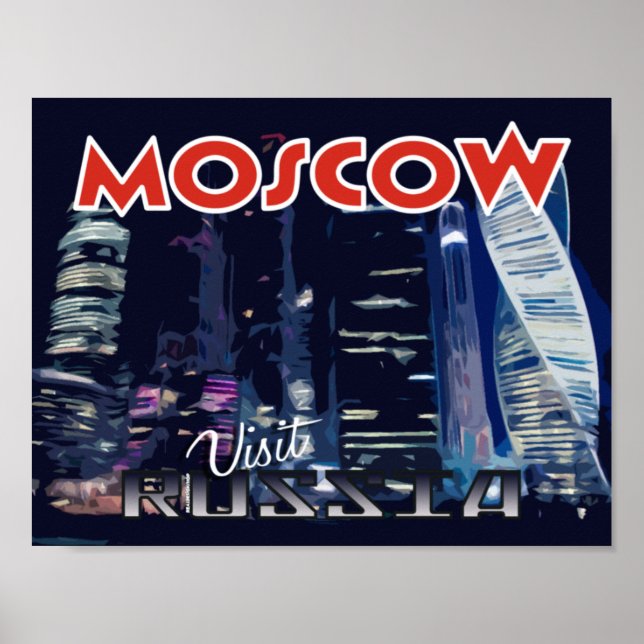 Affiche Moscou, Visiter la Russie... (Devant)