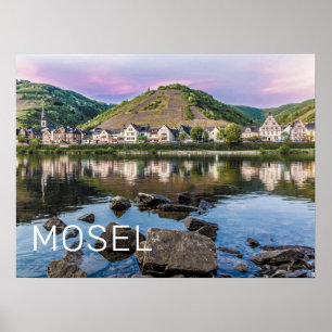 Affiche Moselle Ediger Eller Sunset River Cochem Souvenir
