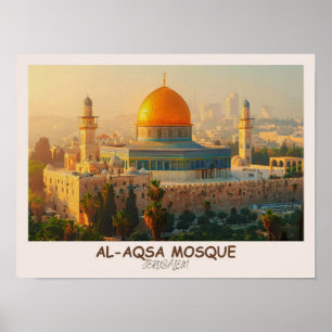 Affiche Mosquée Al-aqsa _ Al Quds _ Jérusalem _ Palestine