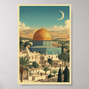Affiche Mosquée Al-Aqsa - Art Architectural Islamique Icon