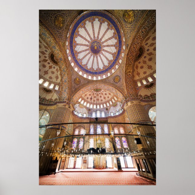 Affiche Mosquée Bleue Architecture intérieure (Devant)