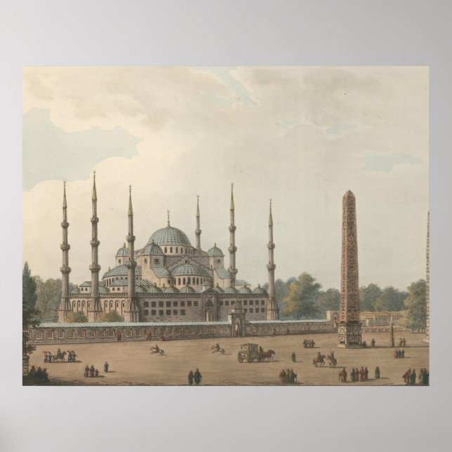Affiche Mosquée Bleue du Sultan Ahmed, Istanbul, Turquie (Devant)