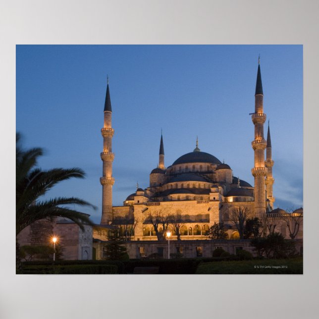 Affiche Mosquée Bleue, Quartier de Sultanhamet, Istanbul,  (Devant)