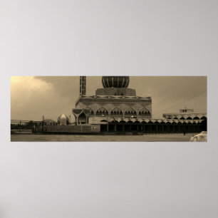 Affiche Mosquée Buniya Bagdad Irak vintage