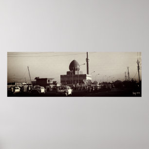Affiche Mosquée Buniya de Bagdad en Irak vintage