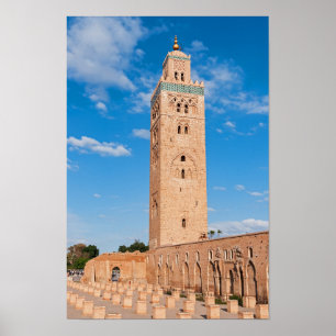 Affiche Mosquée Koutoubia - Marrakech, Maroc