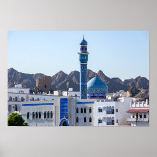 Affiche Mosquée Muttrah - Mascate, Oman