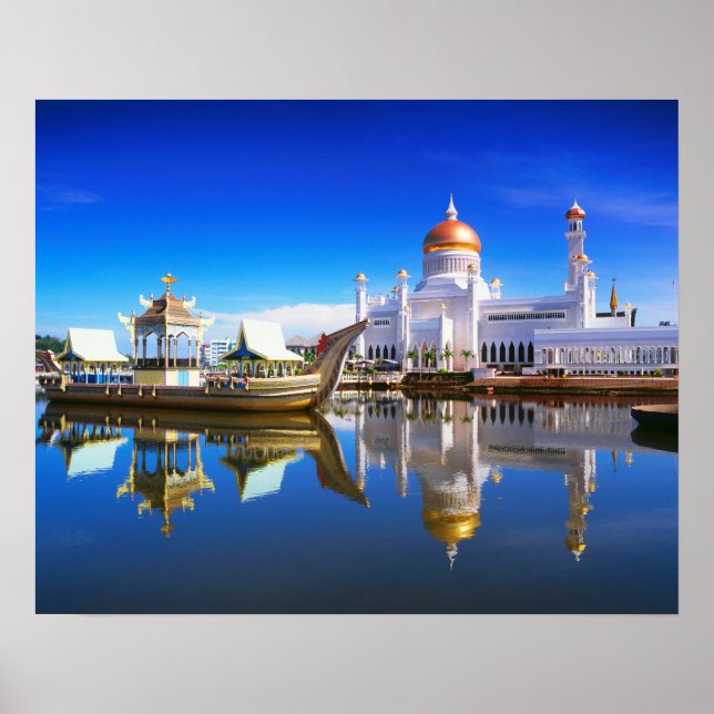 Affiche Mosquée Sultan Omar Ali Saifuddien (Devant)