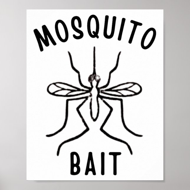 Affiche Mosquito Bait Funny Camping Campfire Outdoors Bug  (Devant)