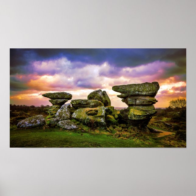 Affiche Mossy Couvert Brimham Rocks (Devant)