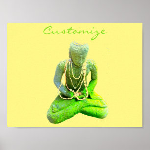 Affiche Mossy Green Buddha Meditating Thunder_Cove