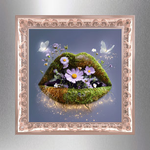 Affiche Mossy Lips Floral Art Imprimer