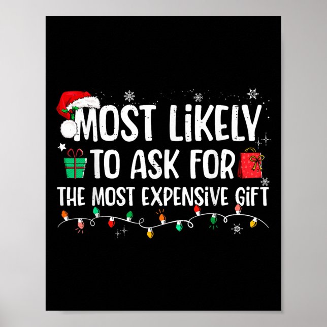 Affiche Most Likely To Ask For The Most Expensive Gift Chr (Devant)
