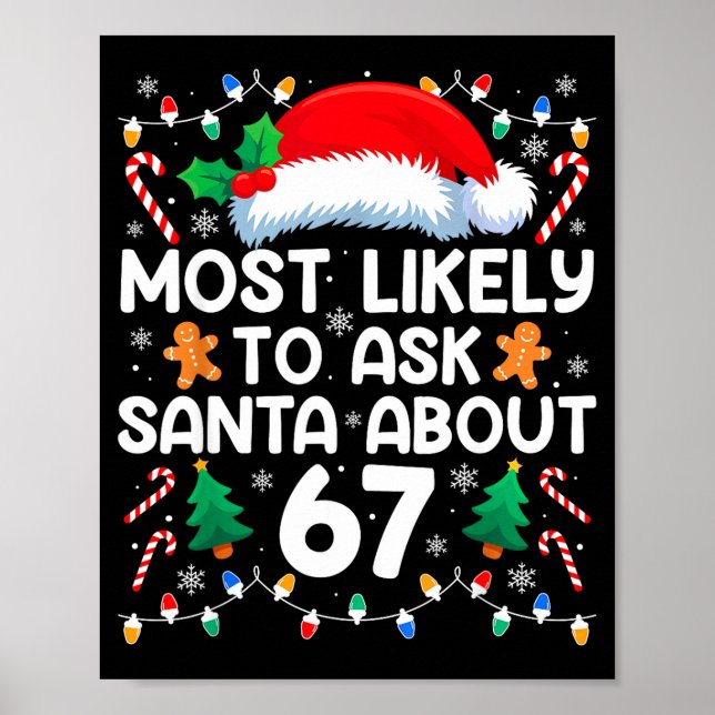 Affiche Most Likely To Ask Santa About 67 Funny Christmas  (Devant)
