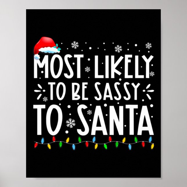 Affiche Most Likely To Be Sy To Santa Family Christmas  (Devant)