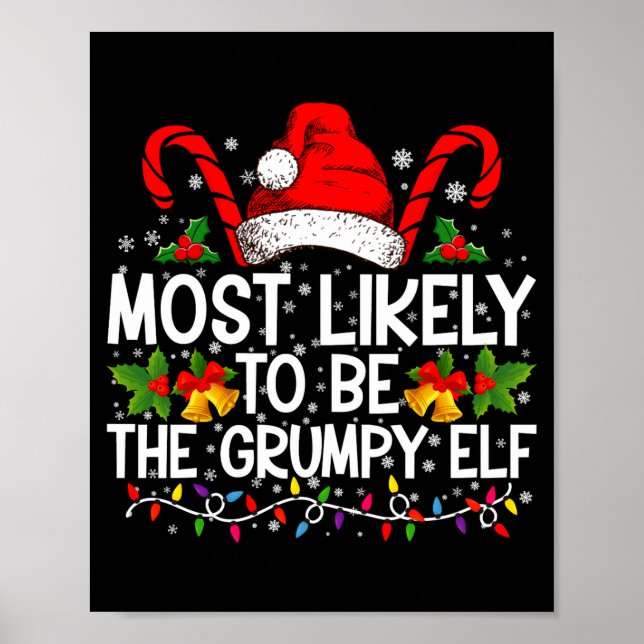 Affiche Most Likely To Be The Mpy Elf Funny Xmas  (Devant)