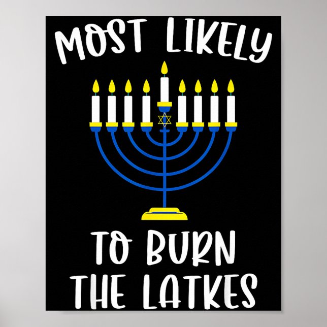 Affiche Most Likely To Burn The Latkes Hanukkah Group Matc (Devant)
