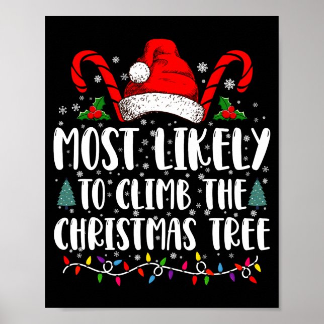 Affiche Most Likely To Climb The Xmas Tree Christmas  (Devant)
