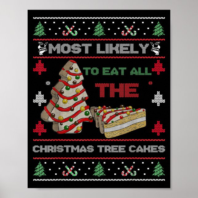 Affiche Most Likely To Eat All The Christmas Tree Cakes De (Devant)