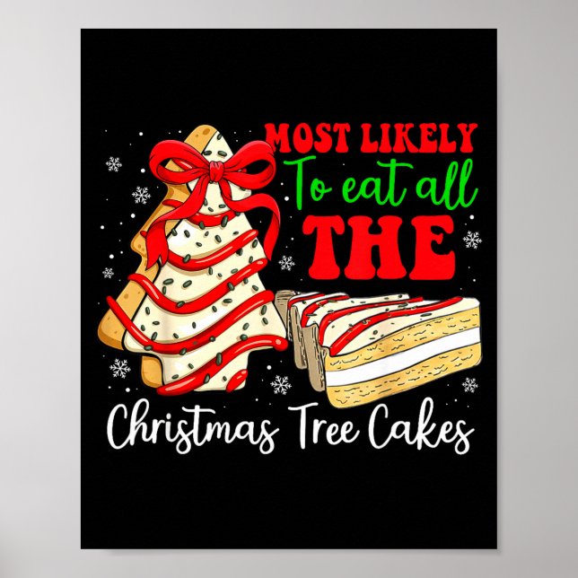 Affiche Most Likely To Eat All The Christmas Tree Cakes Fu (Devant)