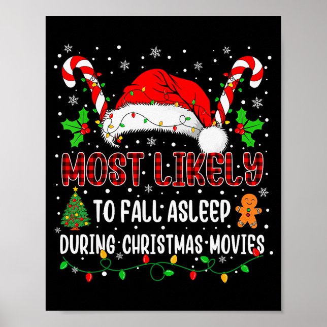 Affiche Most Likely To Fall Asleep During Christmas Movies (Devant)