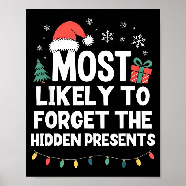 Affiche Most Likely To Forget The Hidden Christmas Funny  (Devant)