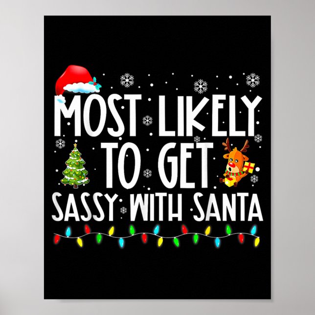 Affiche Most Likely To Get Sy With Santa Christmas  (Devant)