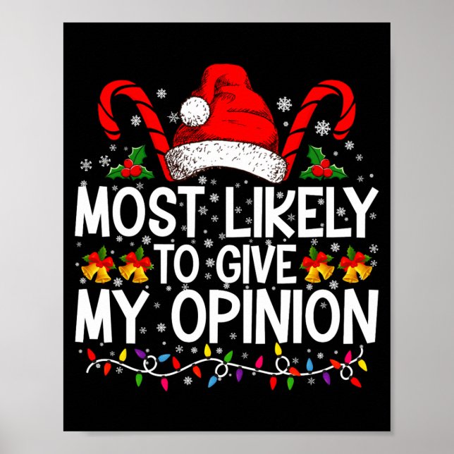 Affiche Most Likely To Give My Onion Funny Christmas  (Devant)