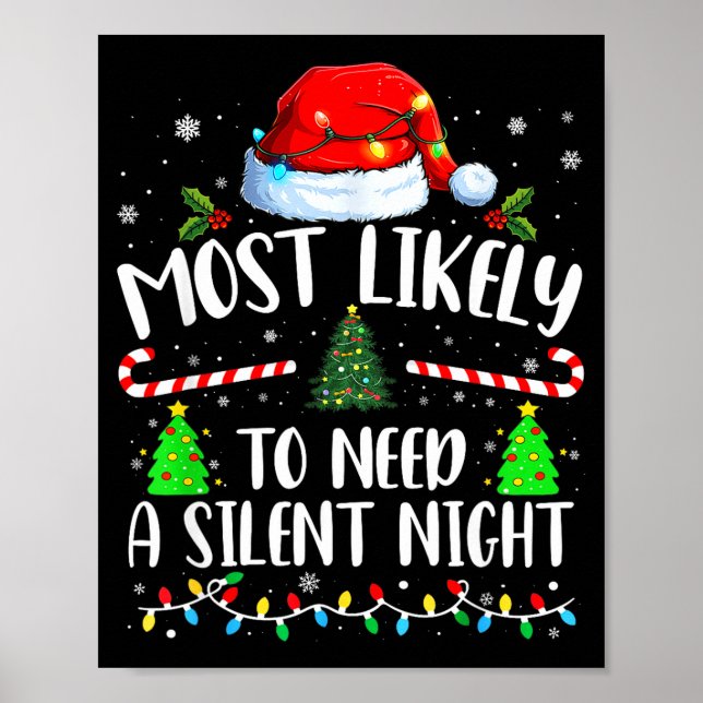 Affiche Most Likely To Need A Silent Night Family Matching (Devant)