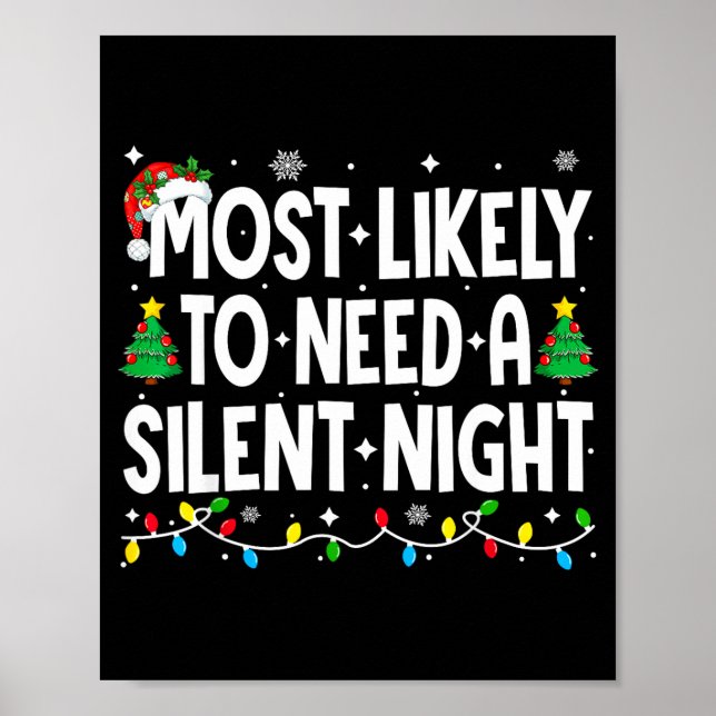 Affiche Most Likely To Need A Silent Night Family Matching (Devant)