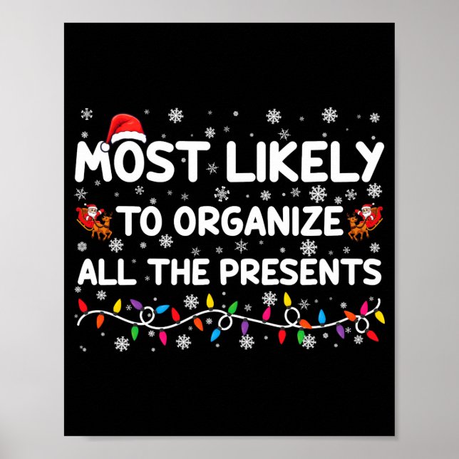 Affiche Most Likely To Organize All The Xmas Toddler  (Devant)