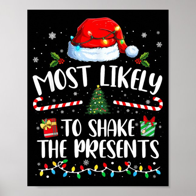 Affiche Most Likely To Shake The Family Matching Christmas (Devant)