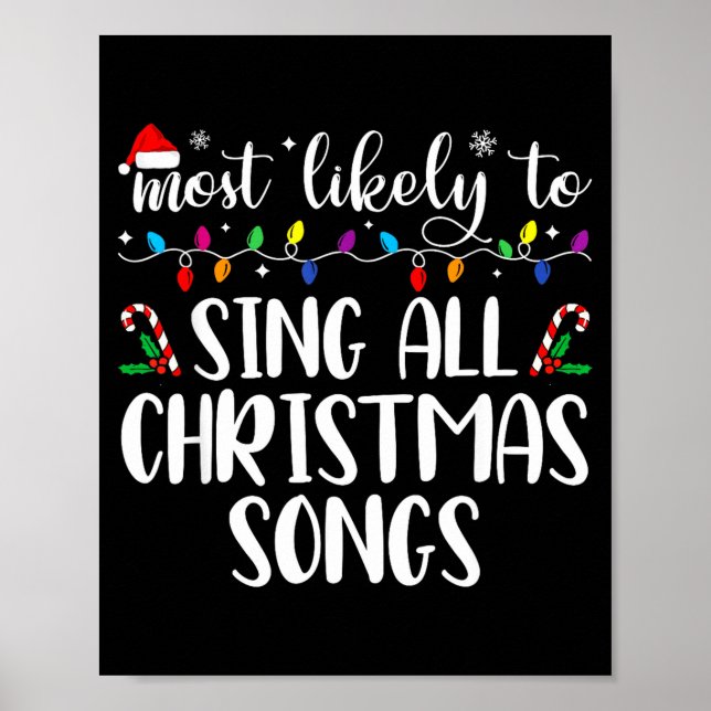 Affiche Most Likely To Sing All The Christmas Songs Family (Devant)