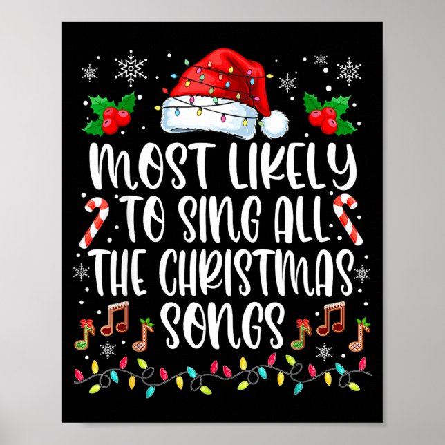 Affiche Most Likely To Sing All The Christmas Songs Family (Devant)