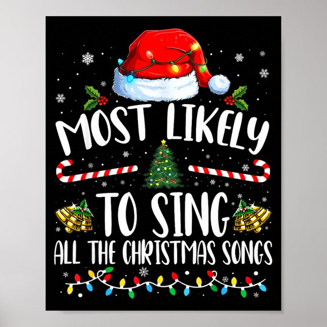 Affiche Most Likely To Sing All The Christmas Songs Family (Devant)